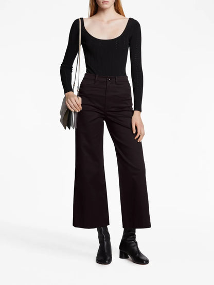 High-Waisted Cropped Trousers