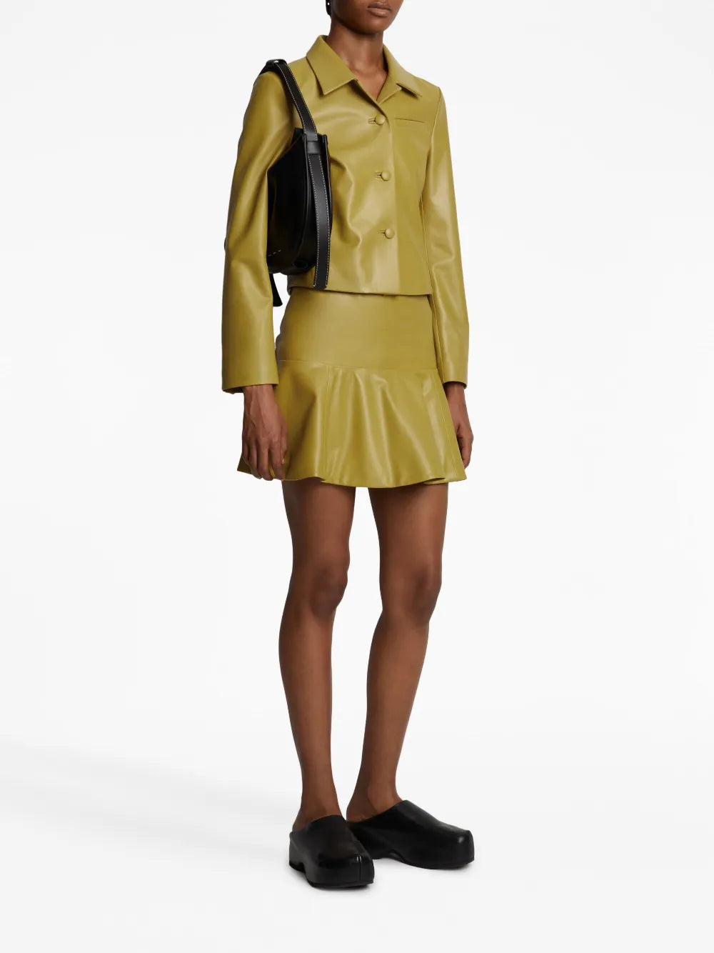 Ruffle-Hem Mini Skirt