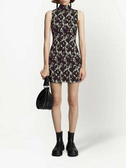 Floral-Print Smocked Minidress