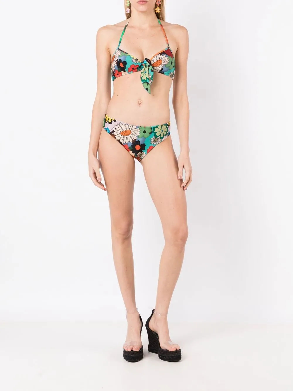 Floral-Print Halterneck Bikini