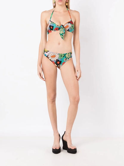 Floral-Print Halterneck Bikini