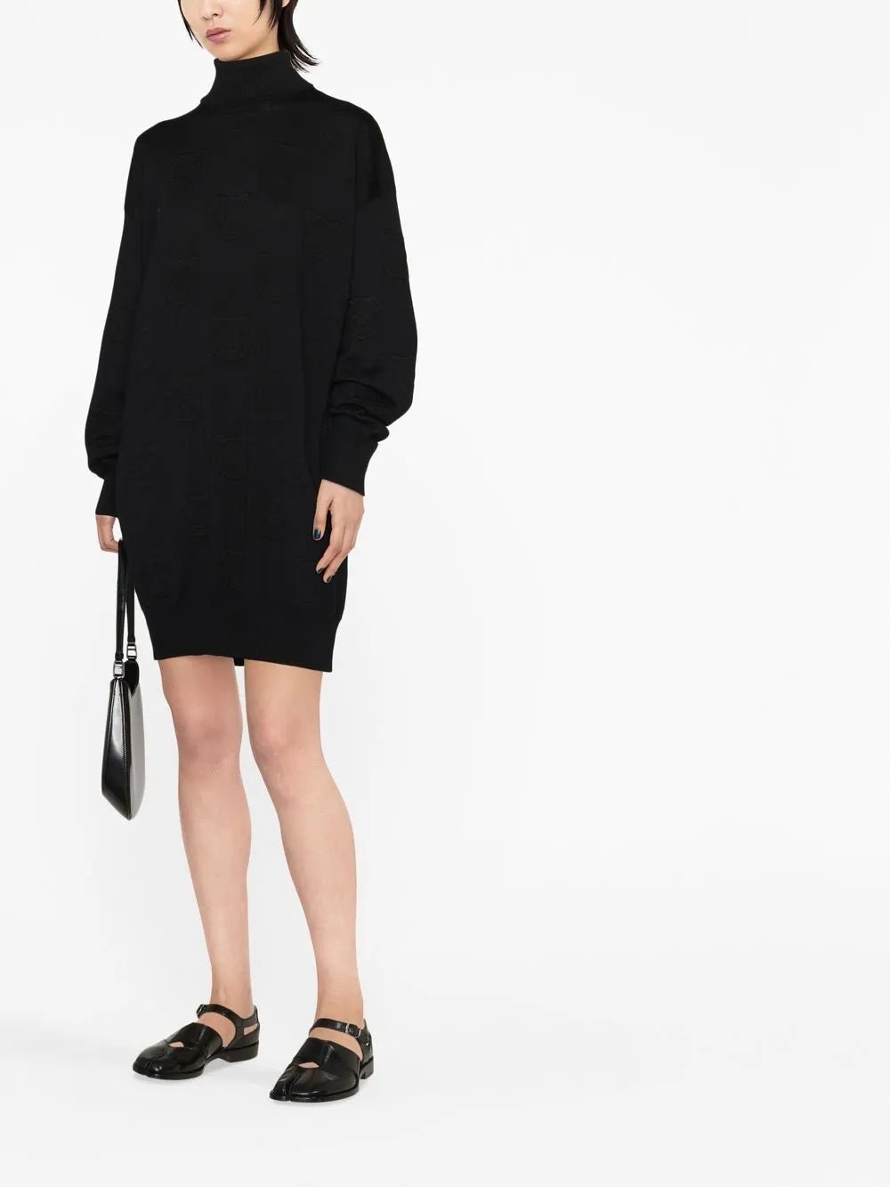Teddy Bear Intarsia-Knit Mini Dress