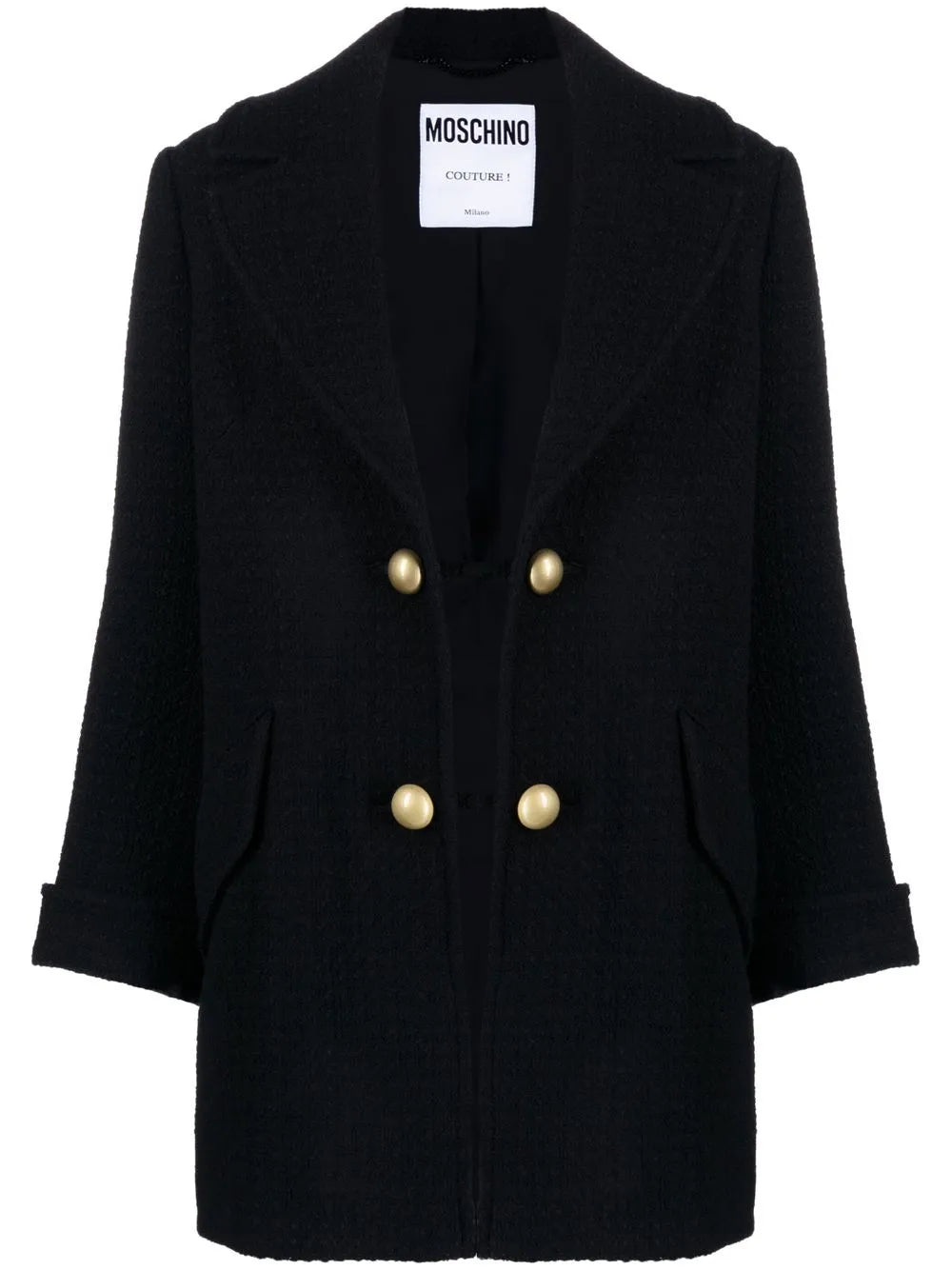 Open-Front Virgin Wool Coat