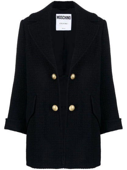 Open-Front Virgin Wool Coat