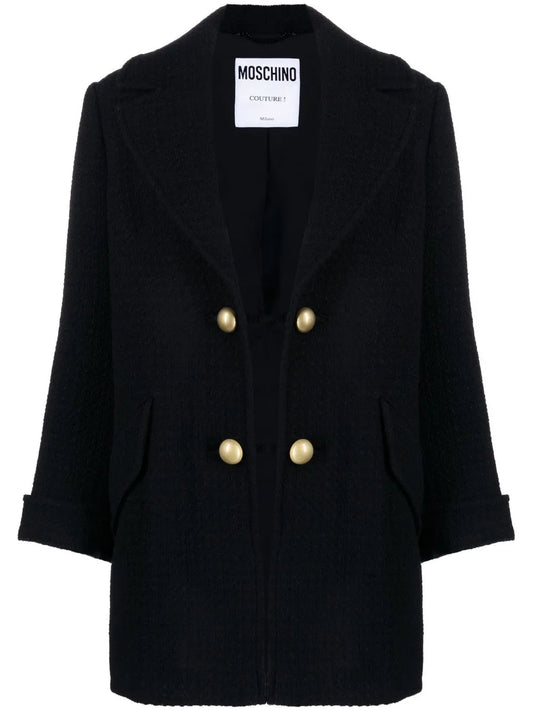 Open-Front Virgin Wool Coat