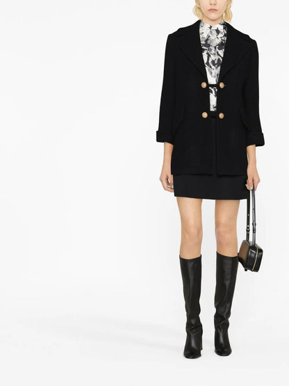 Open-Front Virgin Wool Coat