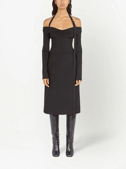 Off-Shoulder Midi Dress