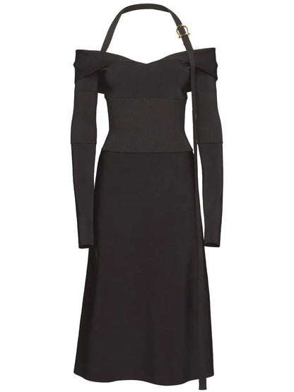 Off-Shoulder Midi Dress