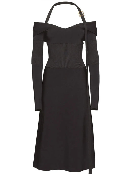 Off-Shoulder Midi Dress