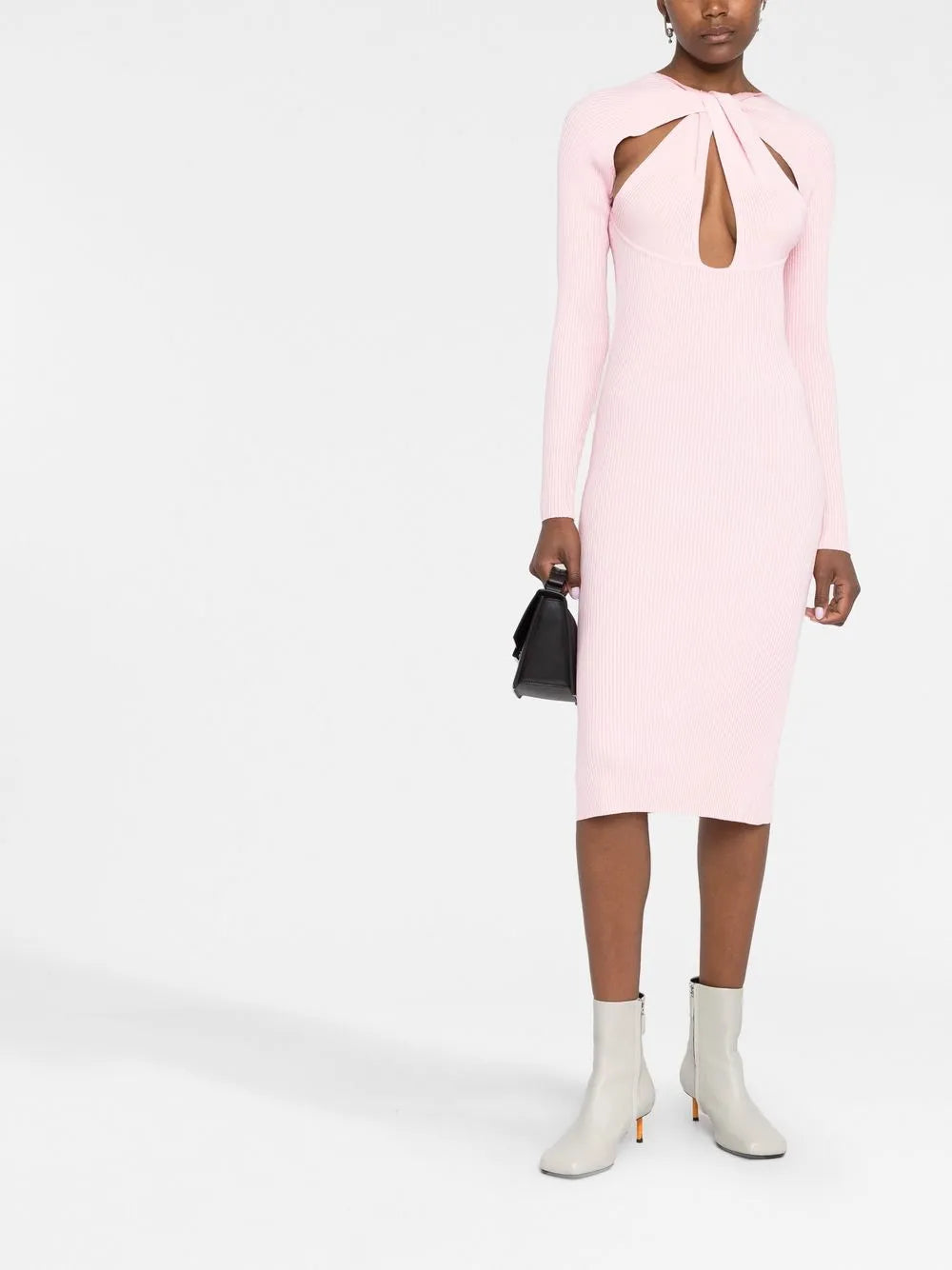 Twisted Cut-Out Midi Dress