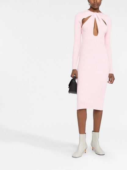 Twisted Cut-Out Midi Dress