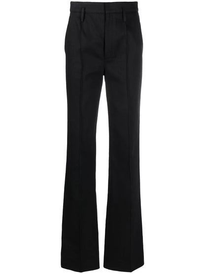High-Waist Straight Trousers