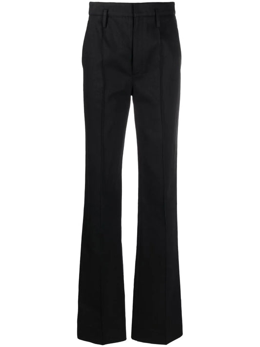 High-Waist Straight Trousers