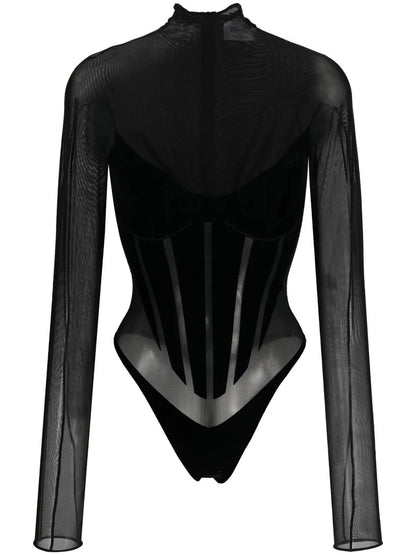 Sheer Panelled Bodysuit
