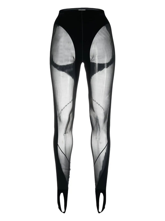 Mesh-Panelled Stirrup Leggings