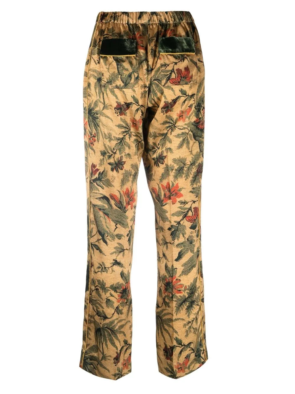 Floral-Print Straight-Leg Trousers