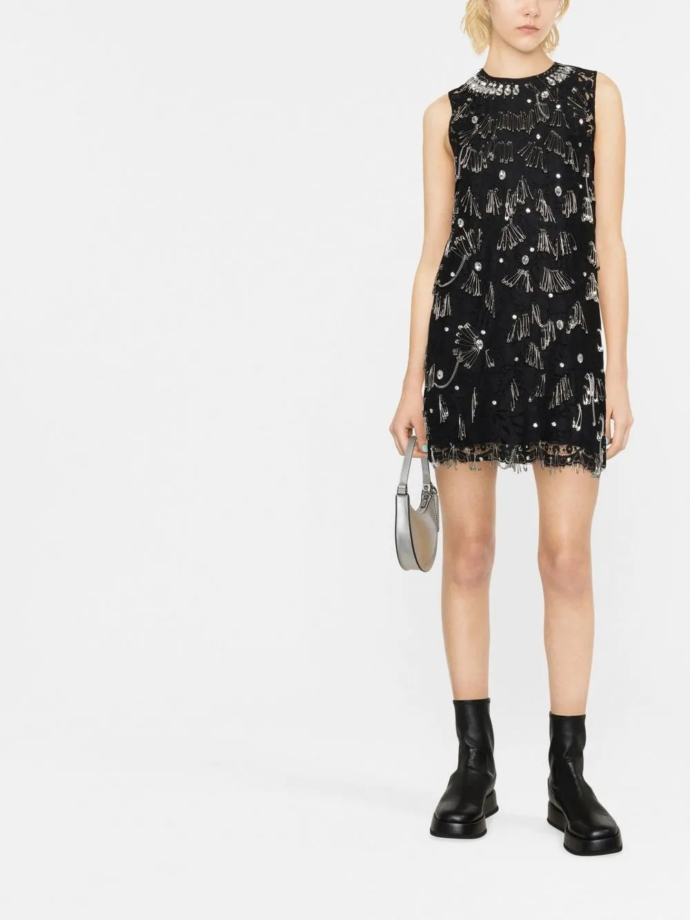 Safety-Pin Sleeveless Dress