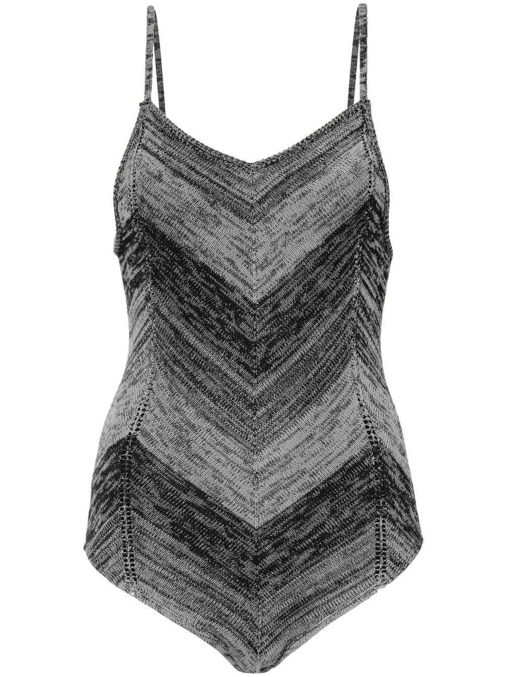 Marl-Knit Striped Bodysuit