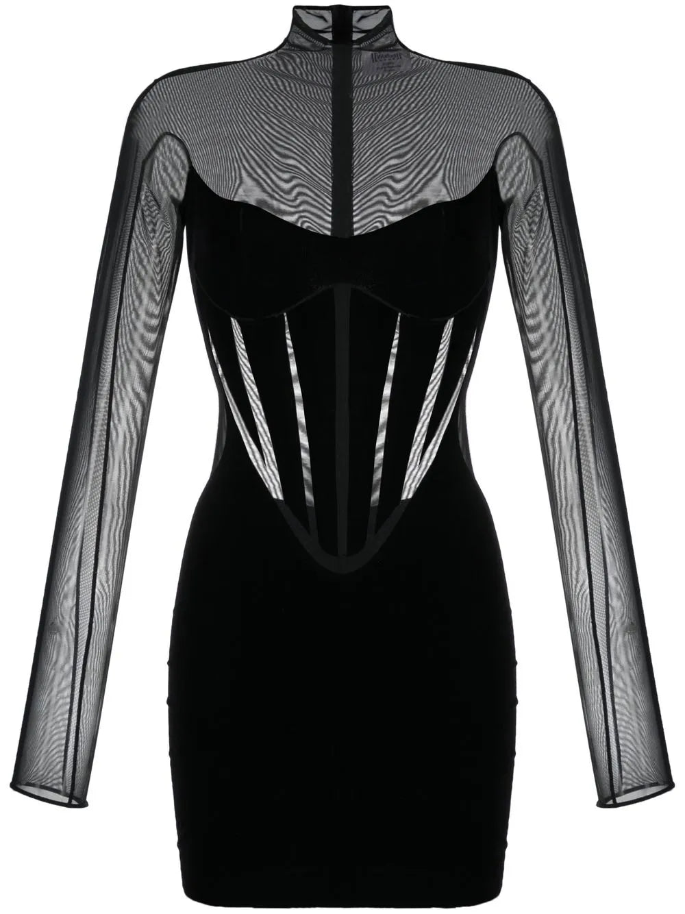 Semi-Sheer Panelled Minidress