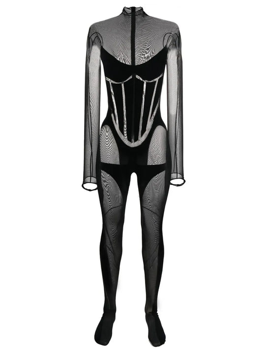 Sheer Long-Length Catsuit