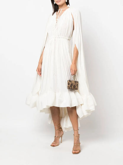 Cape-Design Midi-Dress