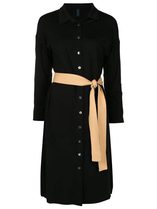 Sash-Detail Jersey Shirt Dress