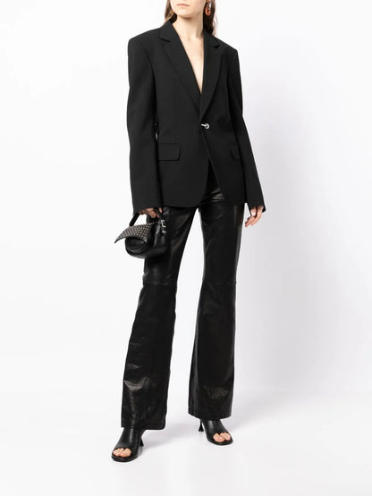 Belted Single-Breasted Blazer