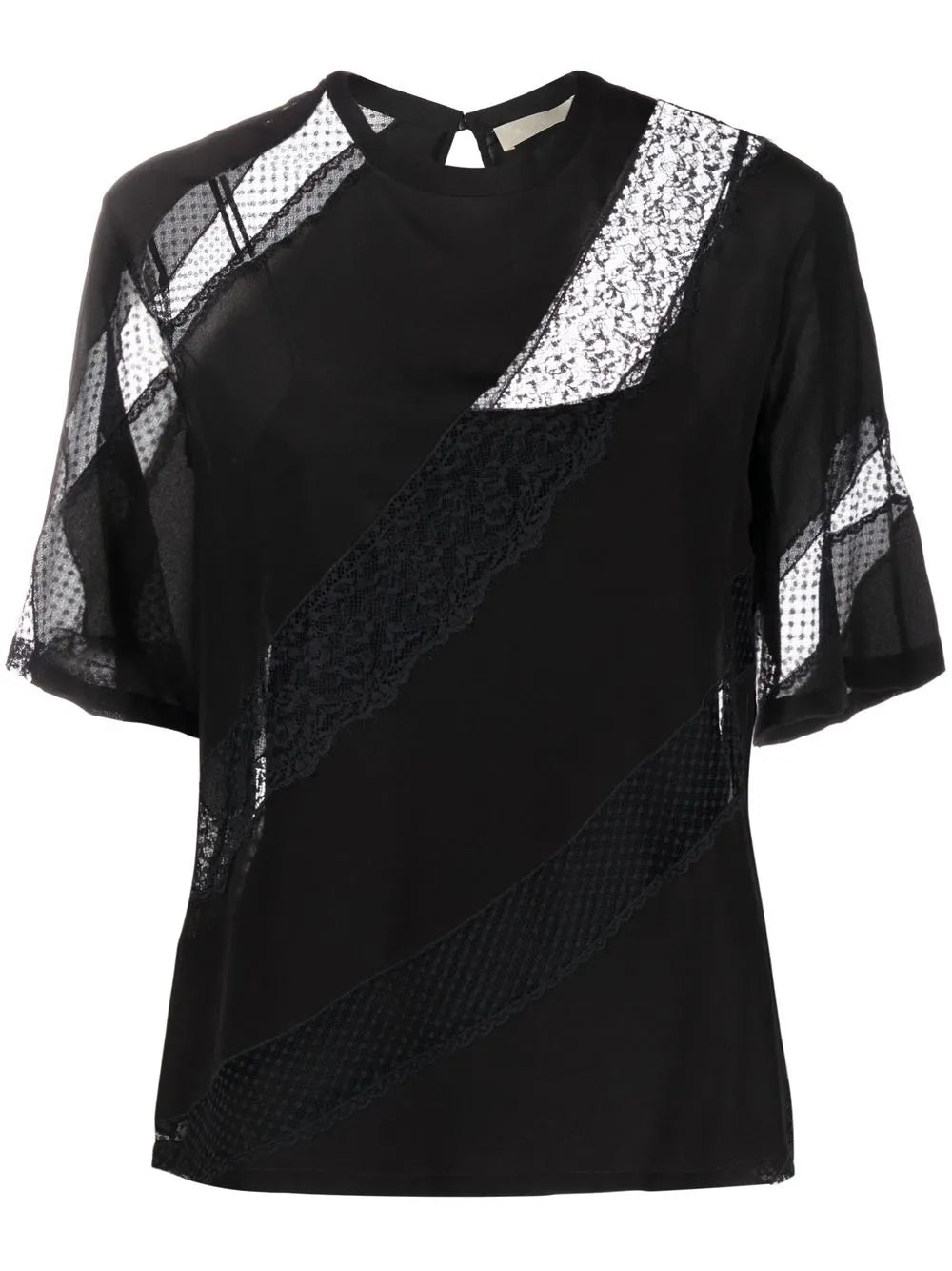 Lace-Panelled T-Shirt