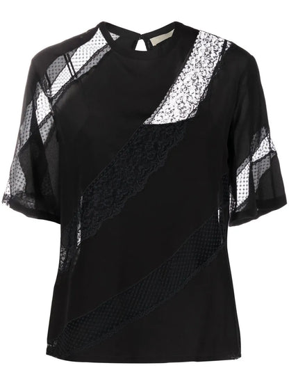 Lace-Panelled T-Shirt