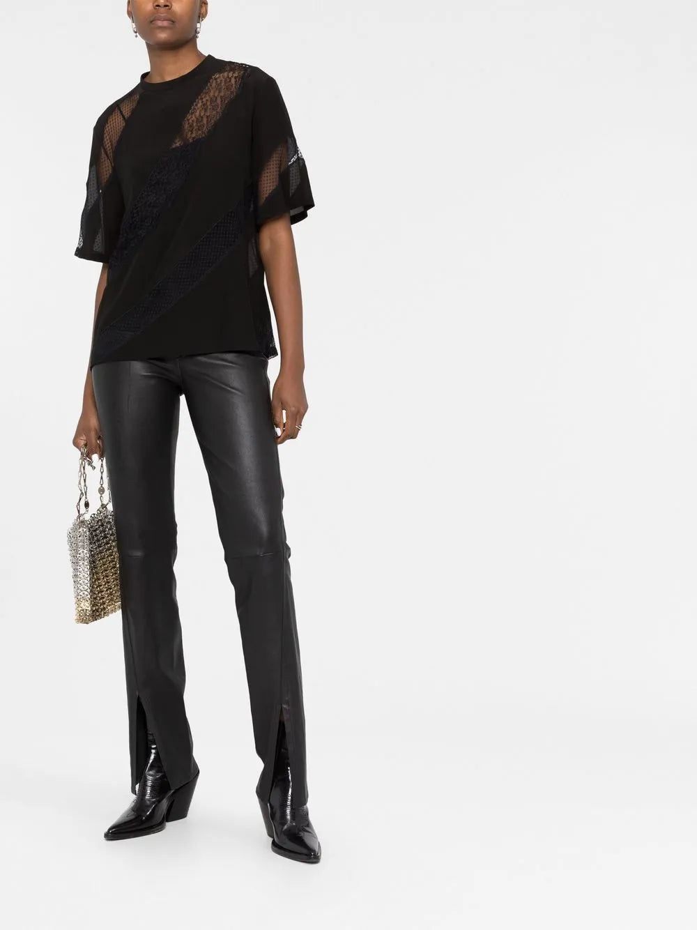Lace-Panelled T-Shirt