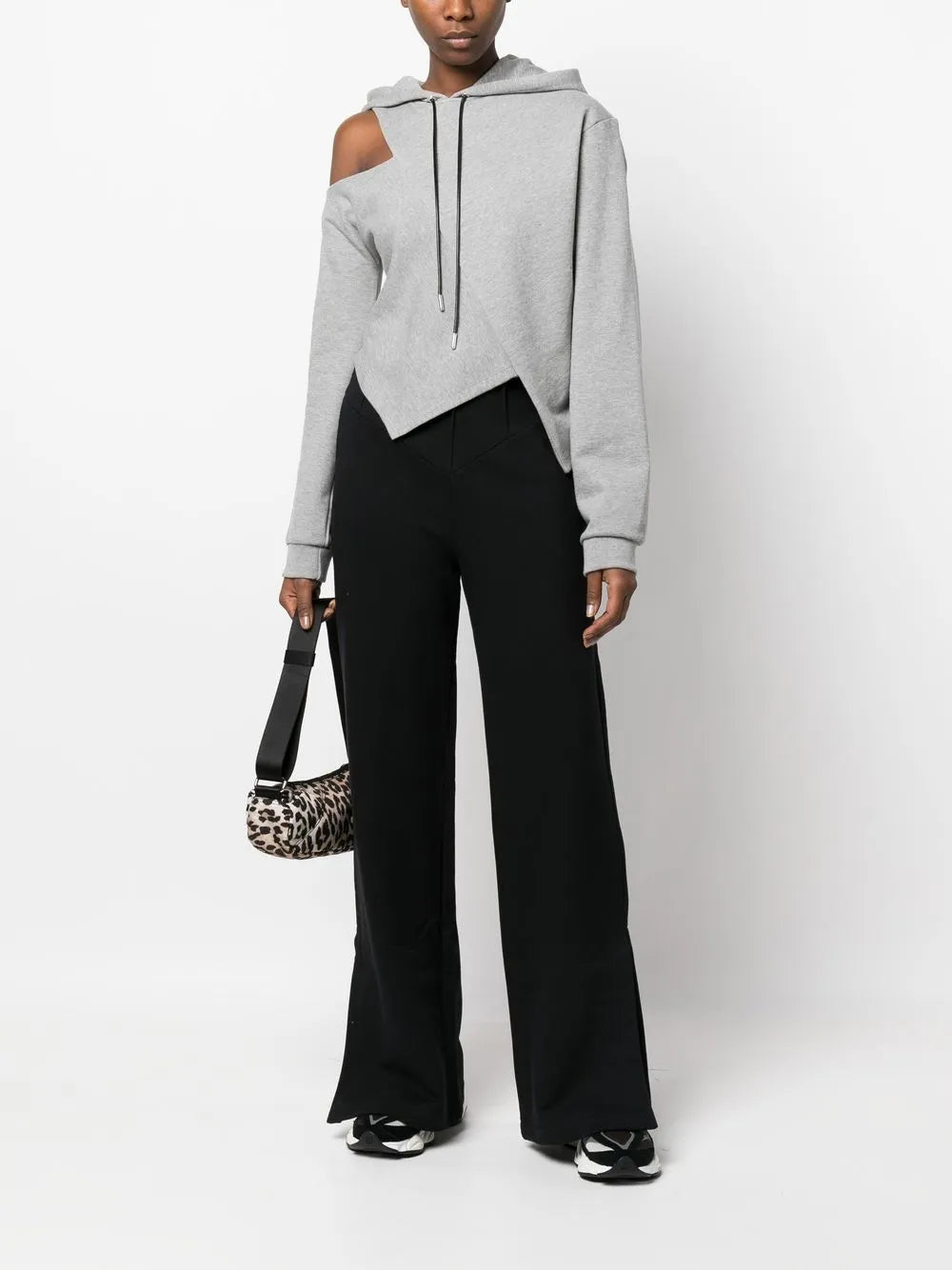 Wide-Leg Cotton-Jersey Trousers