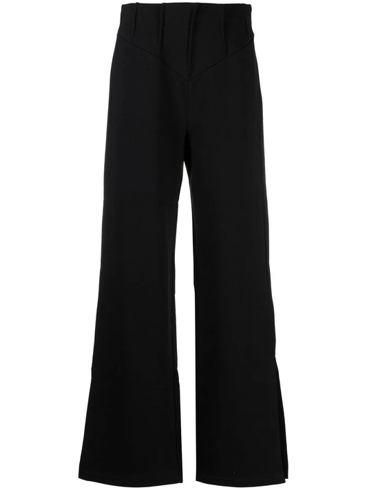 Wide-Leg Cotton-Jersey Trousers