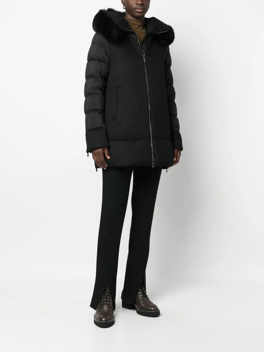 Faux-Fur Trim Puffer Jacket