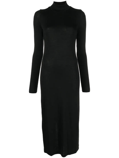 Roll-Neck Jersey Knit Dress