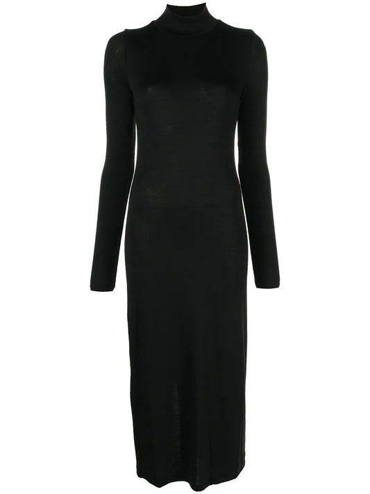 Roll-Neck Jersey Knit Dress
