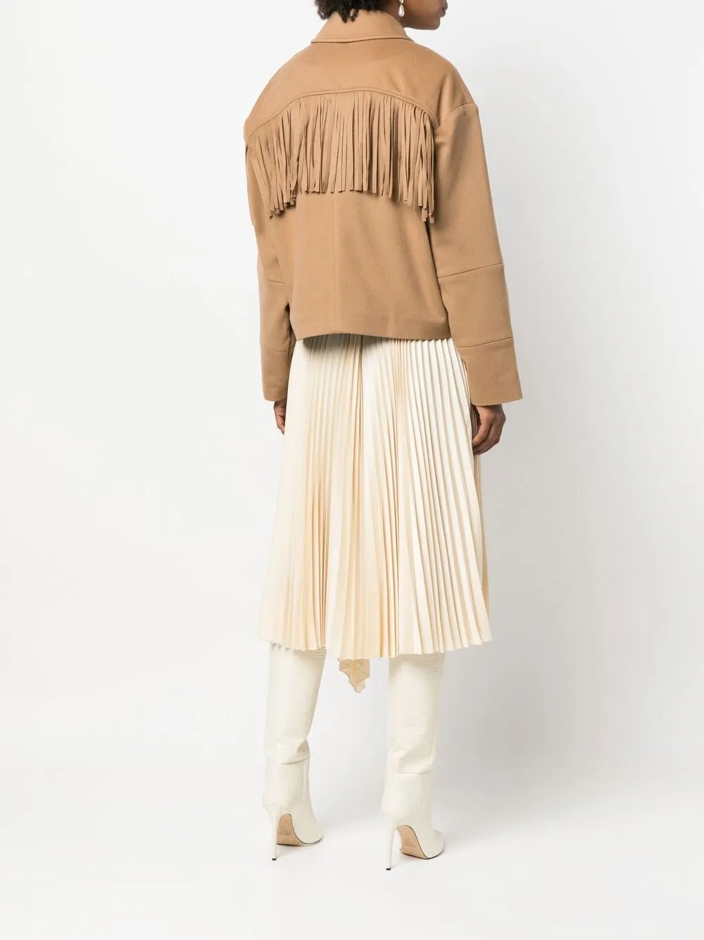 Rear Fringe-Detail Jacket