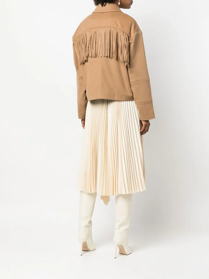 Rear Fringe-Detail Jacket