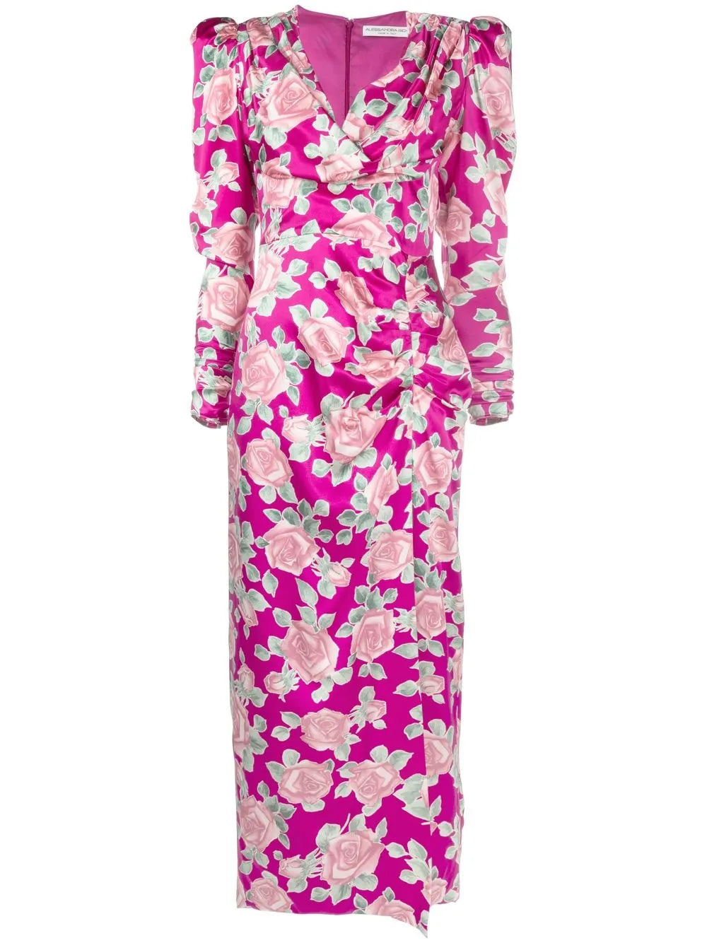 Floral-Print Long-Sleeve Dress