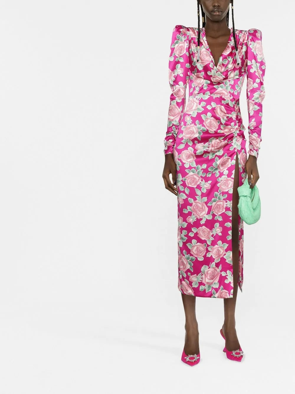 Floral-Print Long-Sleeve Dress