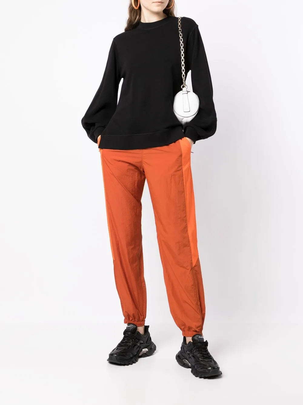 Contrasting-Panel Tracksuit Bottom