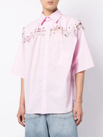 Box Safety-Pin Detail Shirt
