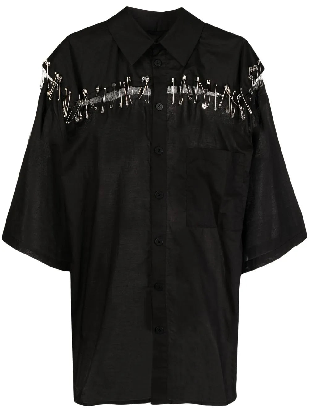 Box Safety-Pin Detail Shirt