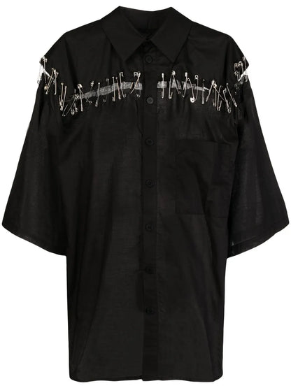 Box Safety-Pin Detail Shirt