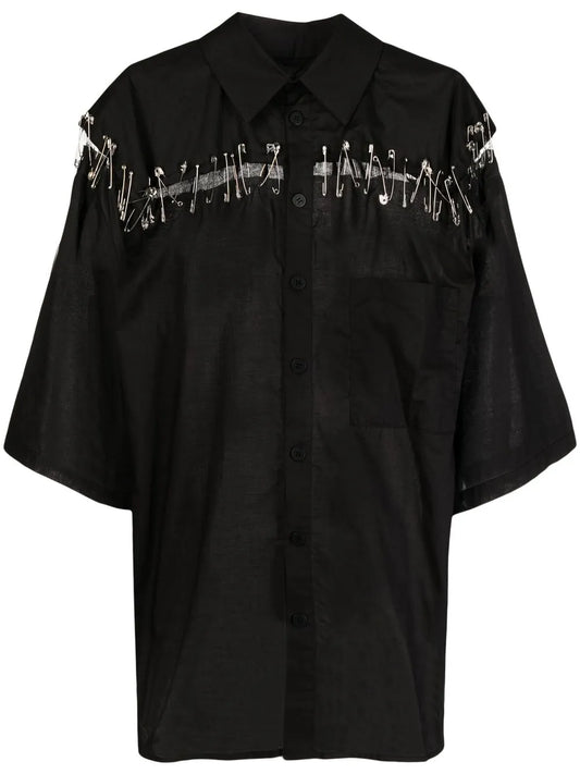 Box Safety-Pin Detail Shirt