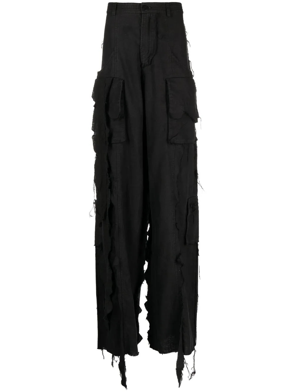 Wide-Leg Cargo Trousers