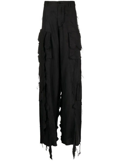 Wide-Leg Cargo Trousers