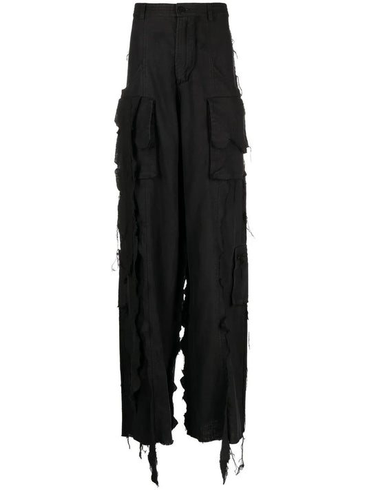 Wide-Leg Cargo Trousers