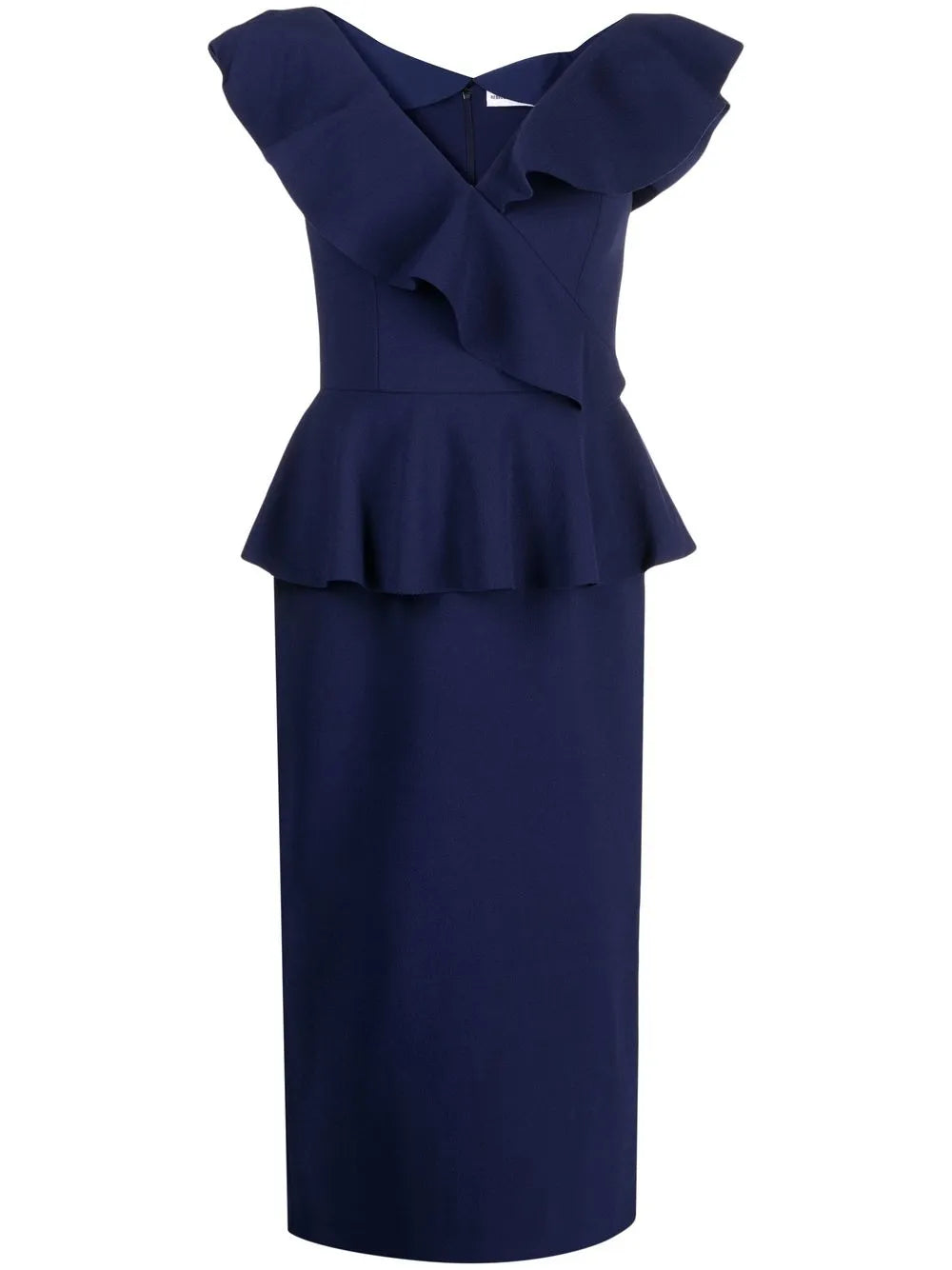 Grace Ruffle-Trim Midi Dress