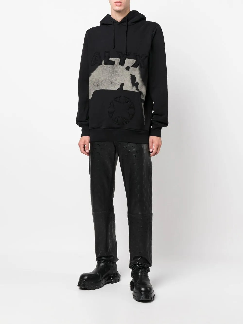 Logo-Embroidered Cow-Print Hoodie