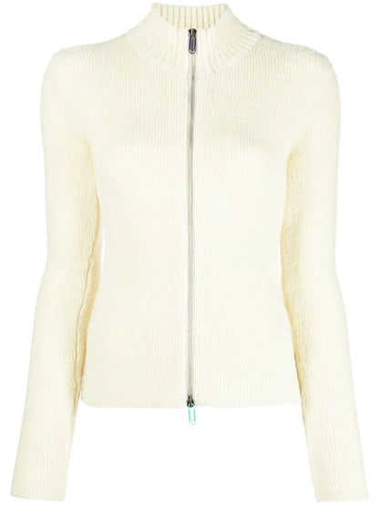 Knitted Zipped Cardigan